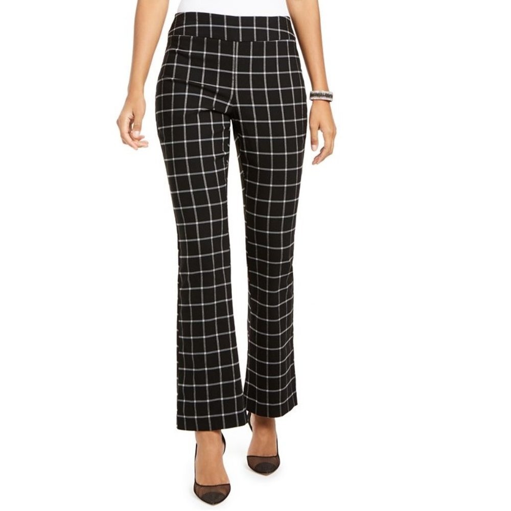 Inc Windowpane Bootcut Pants